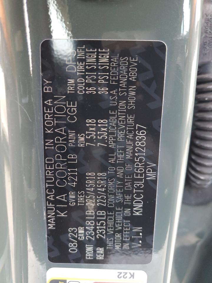 2024 KIA NIRO SX VIN:KNDCT3LE6R5128367