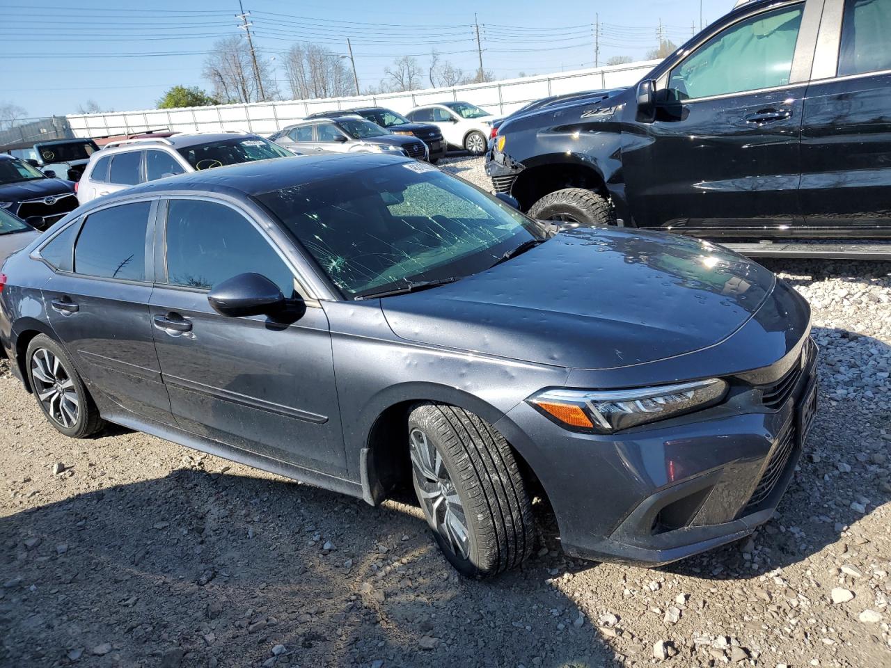 2022 HONDA CIVIC EX VIN:JHMFE1F72NX007969