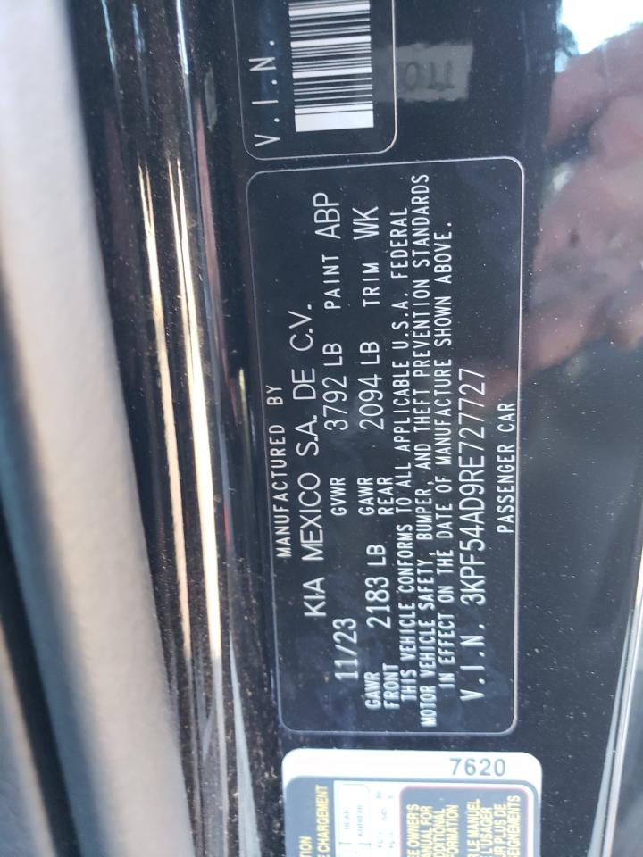 2024 KIA FORTE GT LINE VIN:5YFP4MCE7NP119632