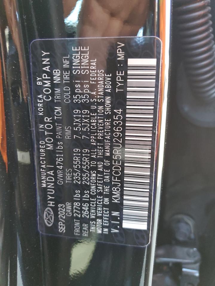 2024 HYUNDAI TUCSON XRT VIN:KM8JFCDE5RU296354