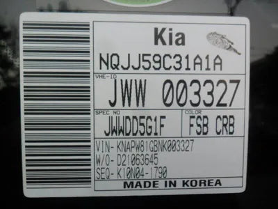 2021 Kia Sportage KNAPW81GBNK003327 VIN:KNAPW81GBNK003327