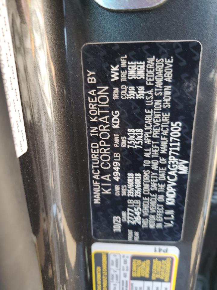 2023 KIA SPORTAGE EX VIN:KNDPVCAG3P7117005