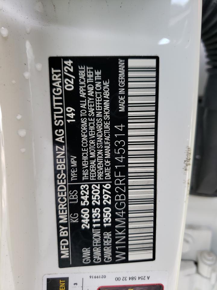 2024 MERCEDES-BENZ GLC 300 VIN:W1NKM4GB2RF145314