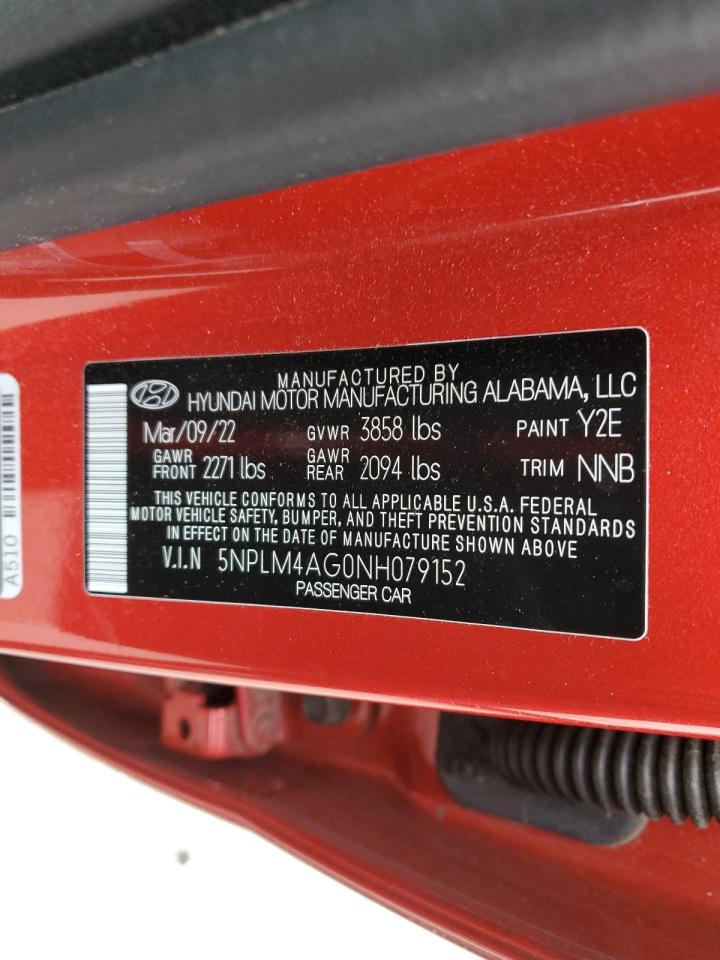 2022 HYUNDAI ELANTRA SEL VIN:1HGCV2F33KA010824