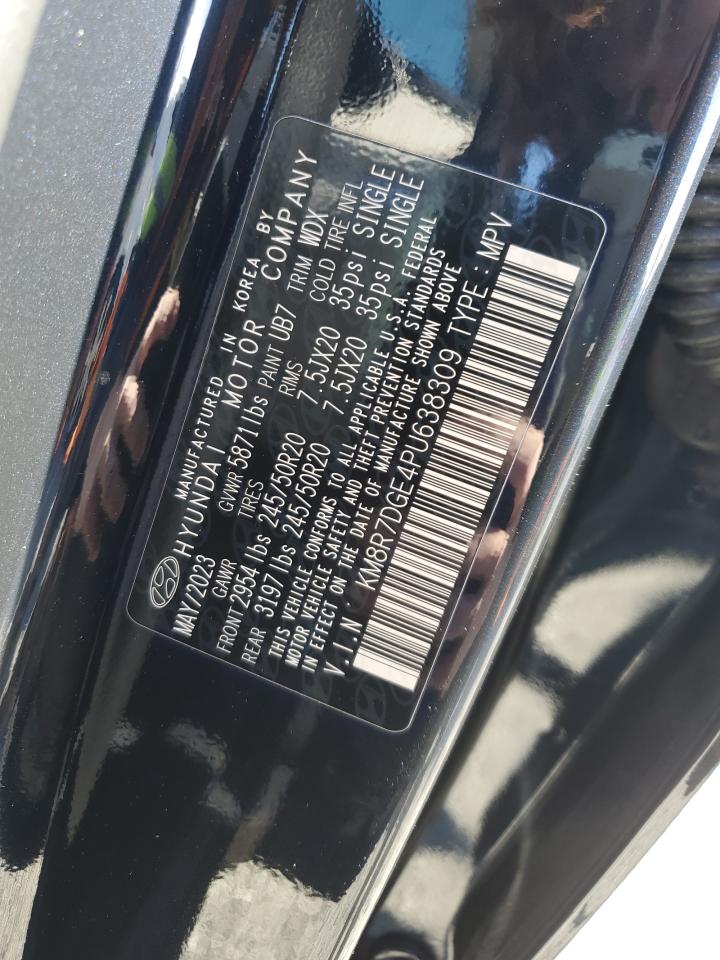 2023 HYUNDAI PALISADE CALLIGRAPHY VIN:KM8R7DGE4PU638309