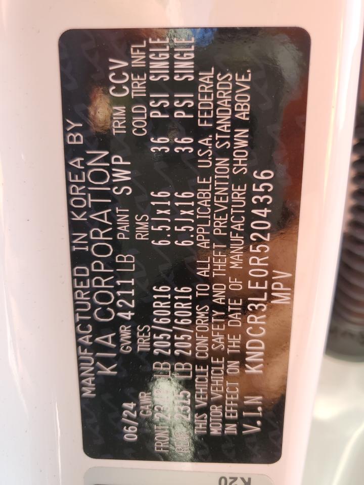 2024 KIA NIRO EX VIN:KNDCR3LE0R5204356