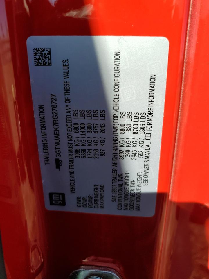 2024 GMC SIERRA K1500 VIN:3GTNUAEK7RG276727