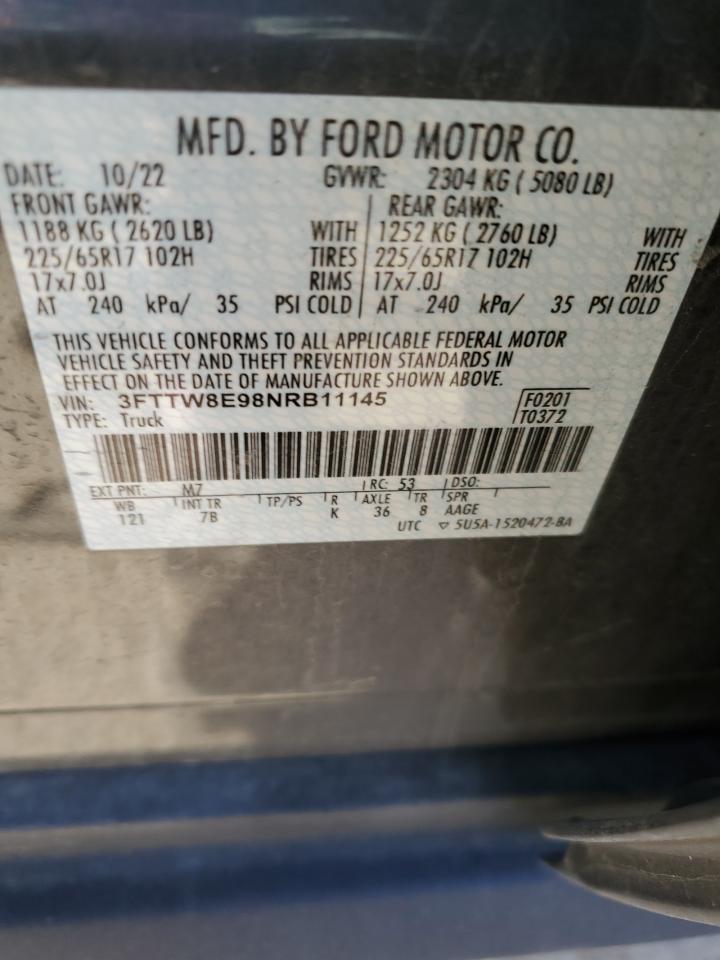 2022 FORD MAVERICK XL VIN:JF2GTAAC9PG226125