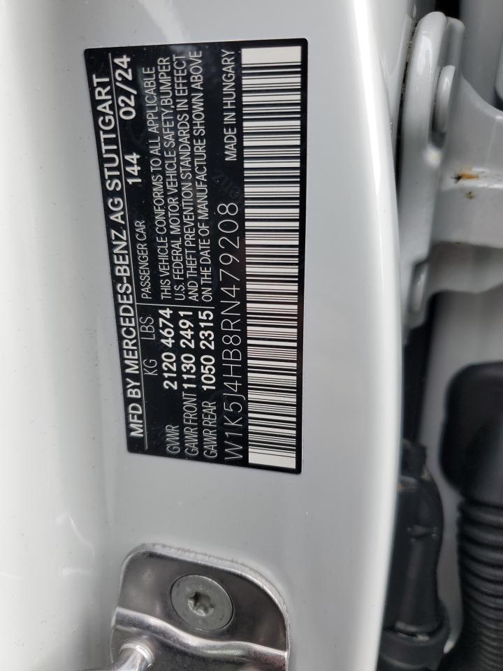 2024 MERCEDES-BENZ CLA 250 4MATIC VIN:W1K5J4HB8RN479208