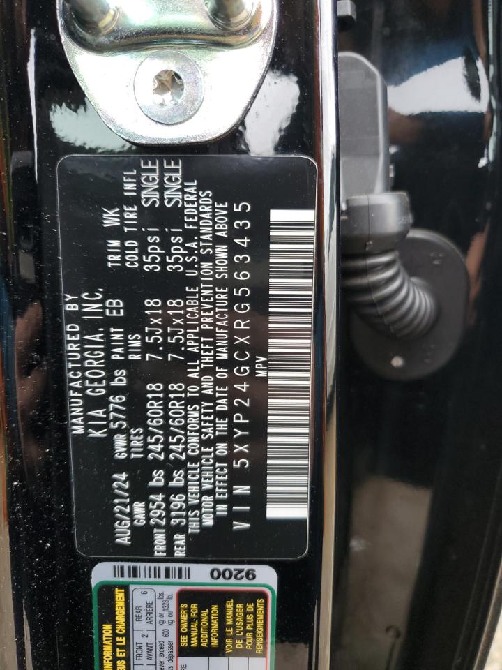2024 KIA TELLURIDE LX VIN:5XYP24GCXRG563435