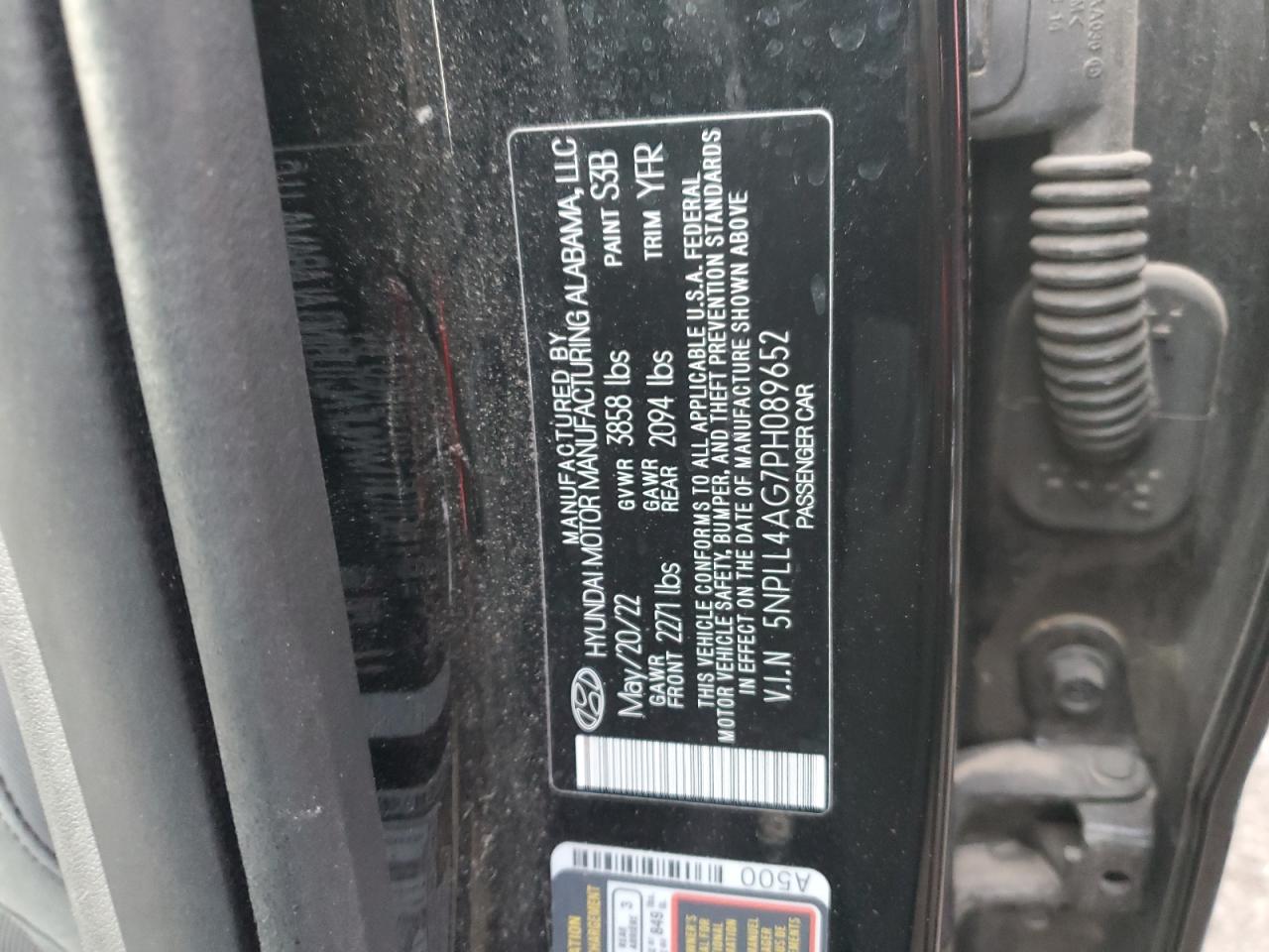 2023 HYUNDAI ELANTRA SE VIN:5NPLL4AG7PH089652