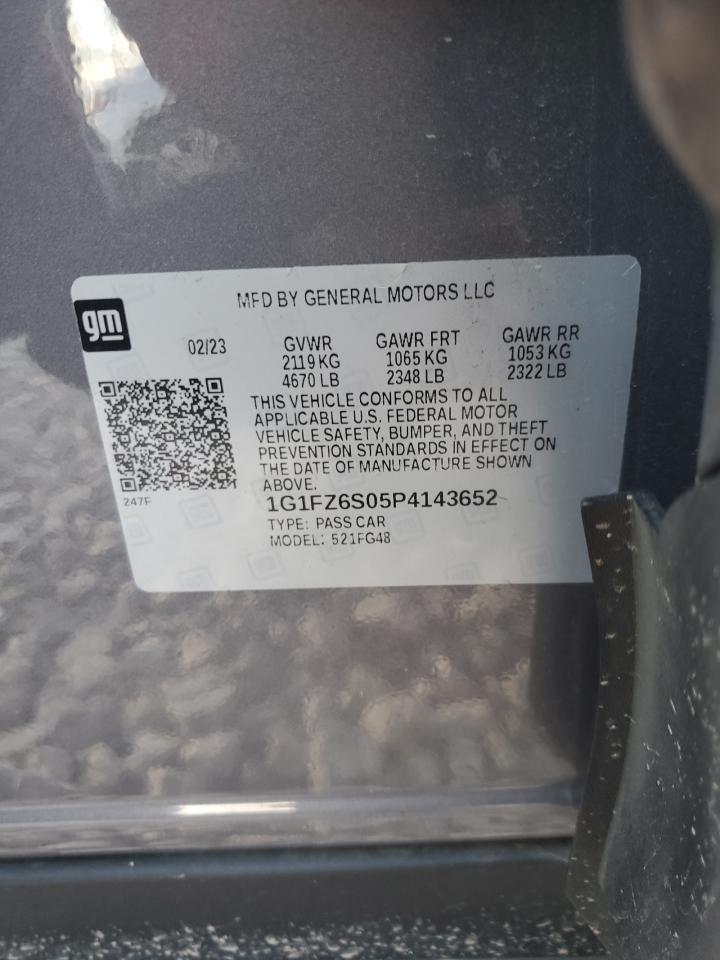 2023 CHEVROLET BOLT EUV PREMIER VIN:1G1FZ6S05P4143652