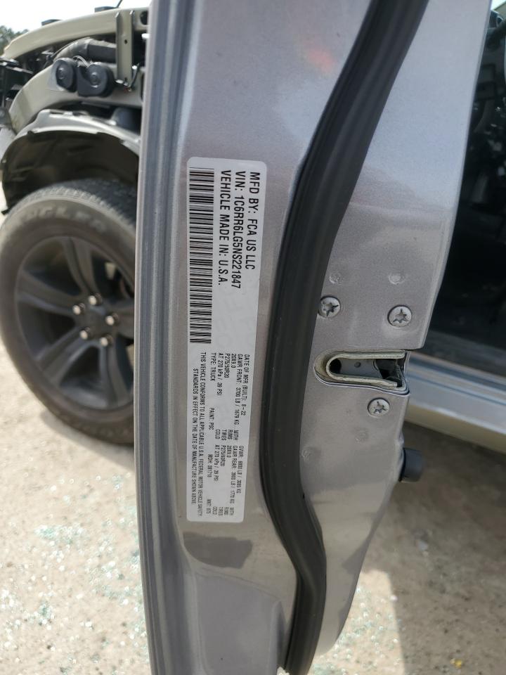 2022 RAM 1500 CLASSIC SLT VIN:1C6RR6LG5NS221847