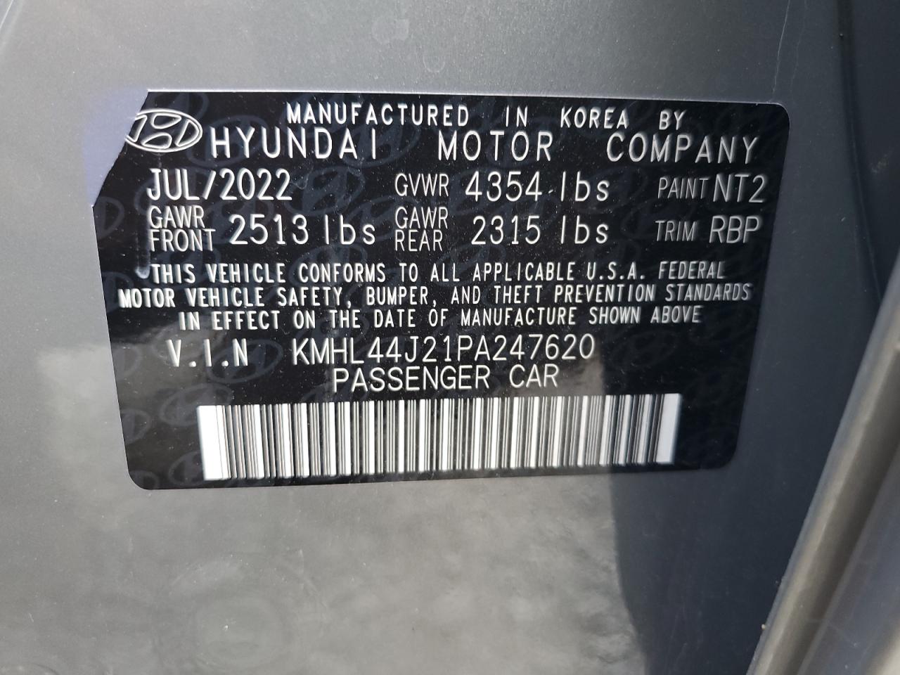 2023 HYUNDAI SONATA SEL PLUS VIN:KMHL44J21PA247620