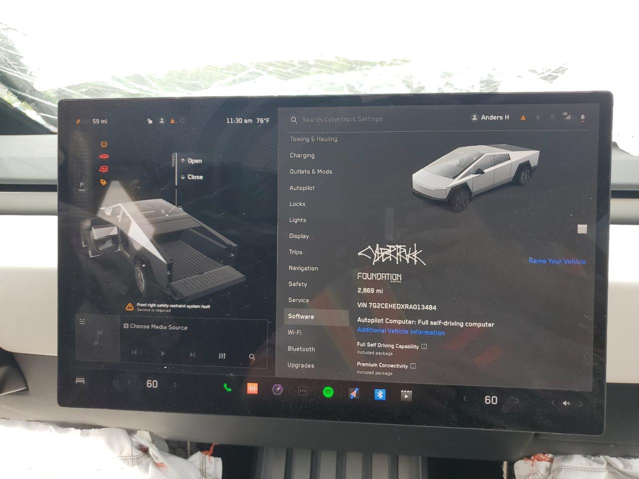 2024 TESLA CYBERTRUCK  VIN:7G2CEHEDXRA013484