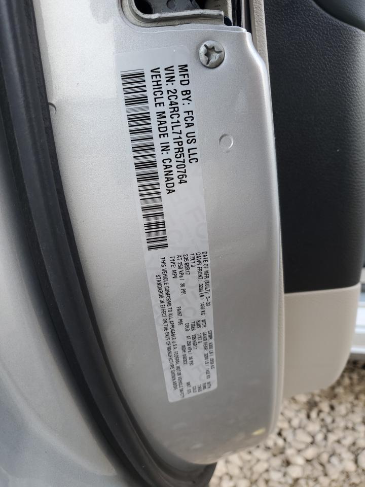 2023 CHRYSLER PACIFICA HYBRID TOURING L VIN:2C4RC1L71PR570764