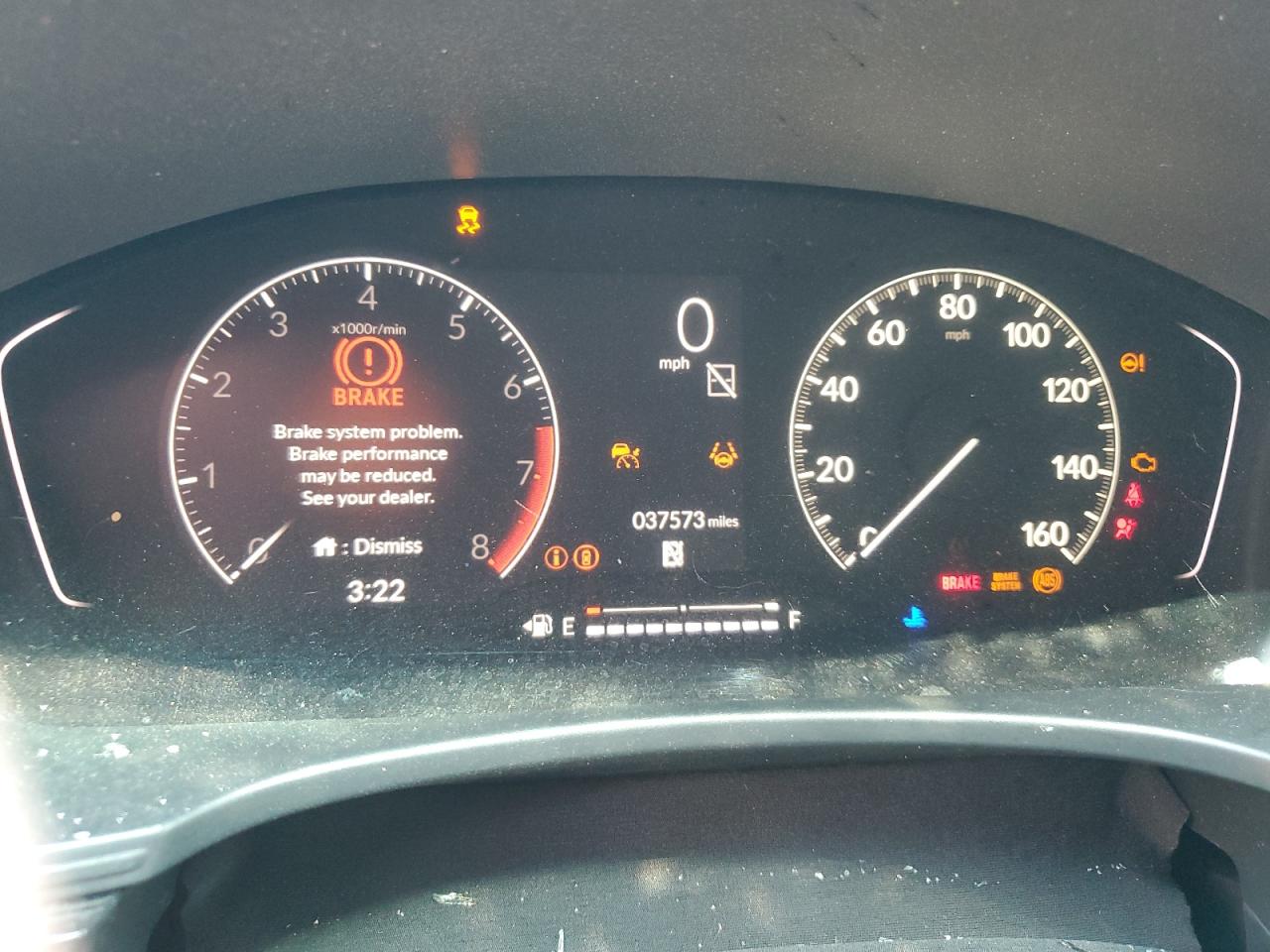 2022 HONDA CIVIC EX VIN:2HGFE1F70NH325306