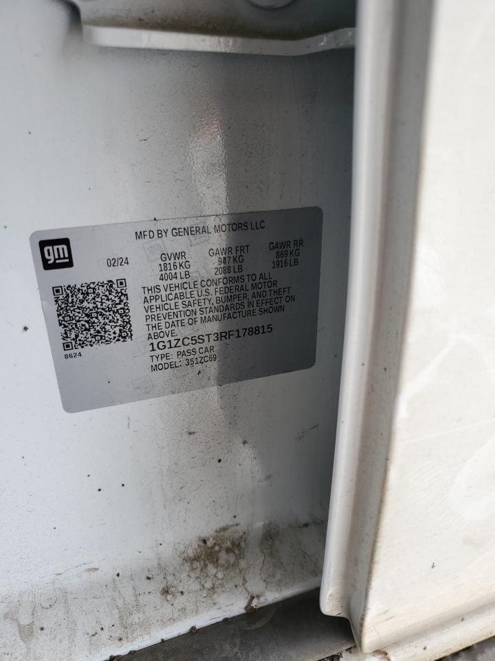 2024 CHEVROLET MALIBU LS VIN:1G1ZC5ST3RF178815