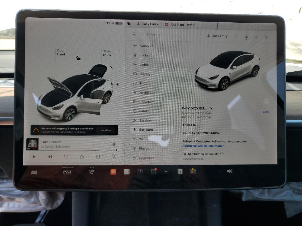 2022 TESLA MODEL Y  VIN:7SAYGAEE2NF344854