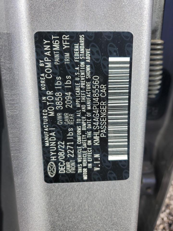 2023 HYUNDAI ELANTRA SEL VIN:KMHLS4AG4PU485560