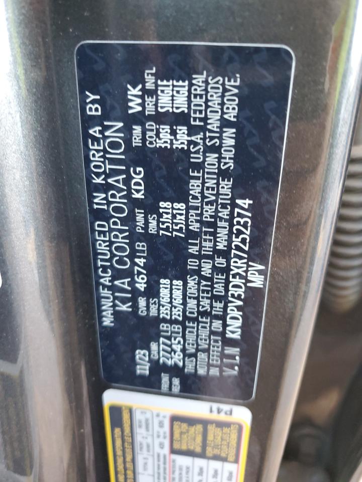 2024 KIA SPORTAGE EX VIN:KNDPV3DFXR7252374