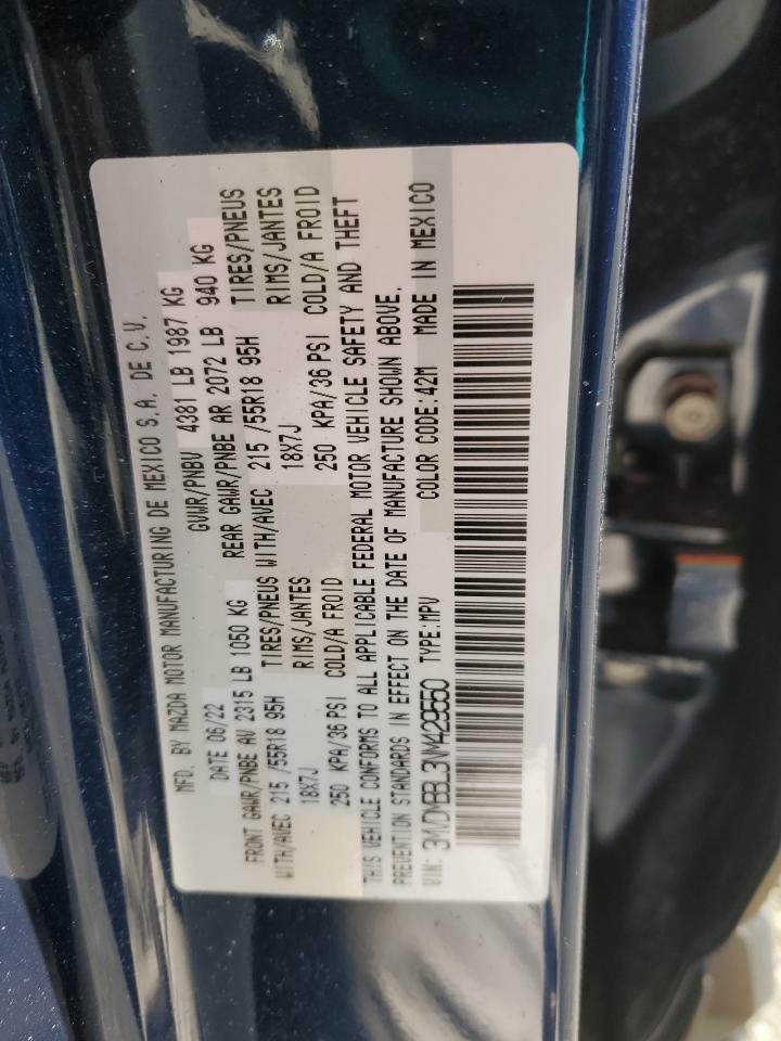 2022 MAZDA CX-30 SELECT VIN:3MVDMBBL3NM429550