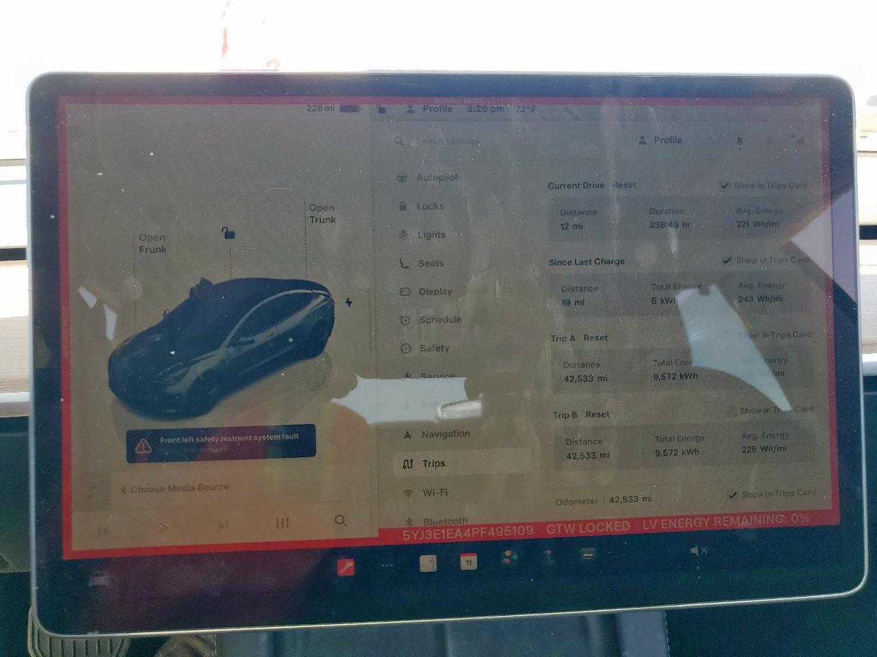 2023 TESLA MODEL 3  VIN:5YJ3E1EA4PF495109