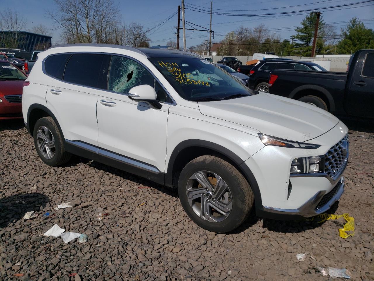 2022 HYUNDAI SANTA FE SEL VIN:5NMS3DAJ1NH480524