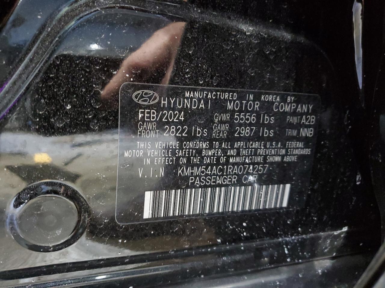 2024 HYUNDAI IONIQ 6 LIMITED VIN:KMHM54AC1RA074257