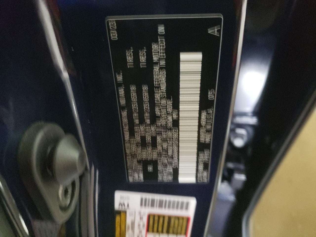 2023 TOYOTA HIGHLANDER HYBRID XLE VIN:5TDKARAH8PS019823