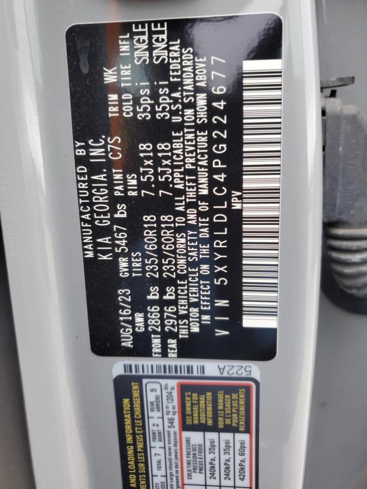 2023 KIA SORENTO S VIN:5XYRLDLC4PG224677