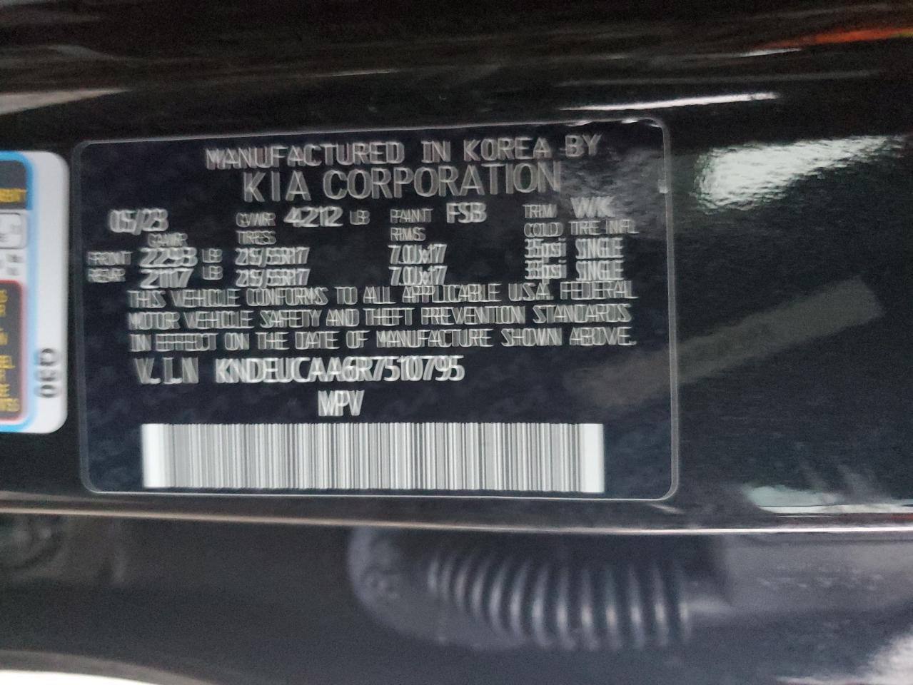 2024 KIA SELTOS S VIN:KNDEUCAA6R7510795