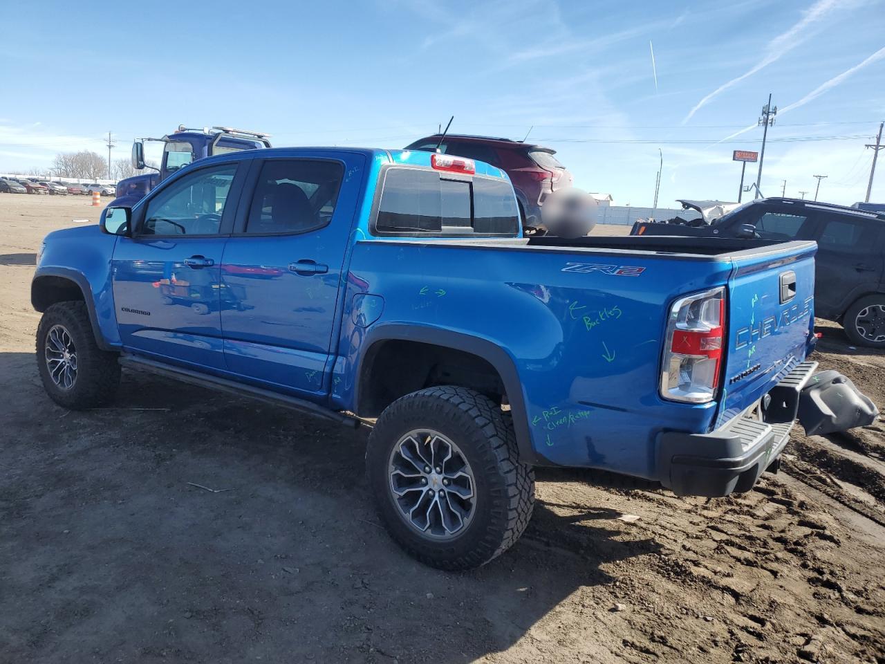 2022 CHEVROLET COLORADO ZR2 VIN:1GCGTEEN1N1318735