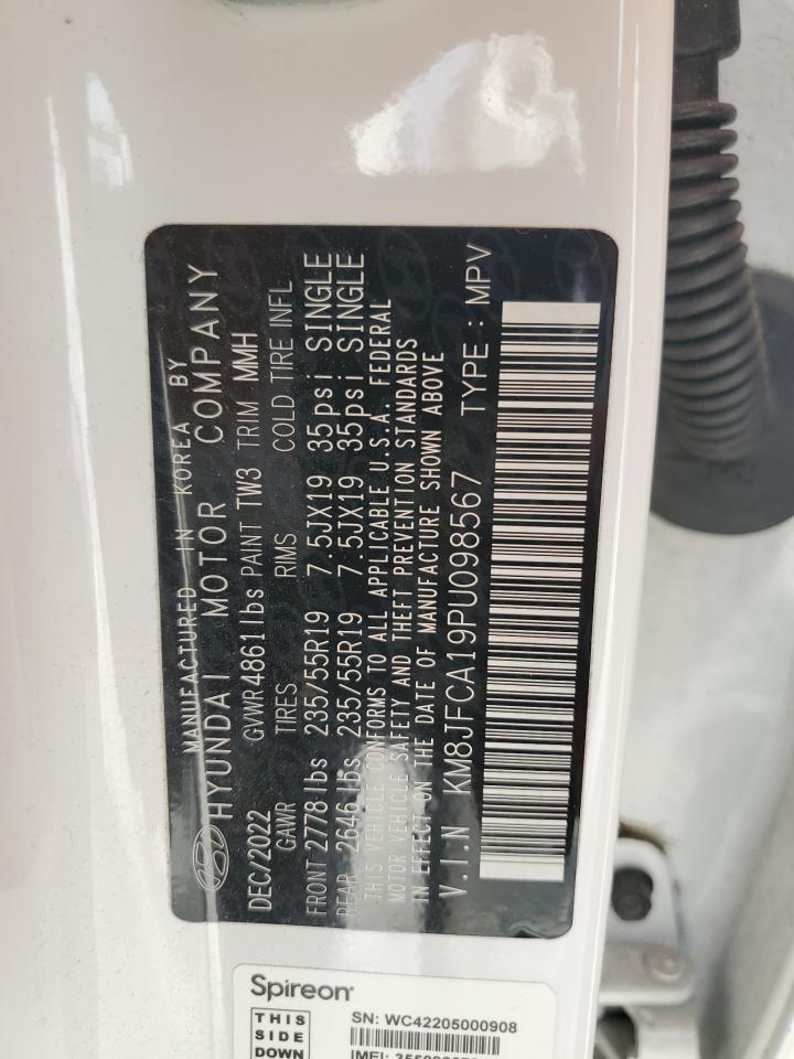 2023 HYUNDAI TUCSON SEL CONVENIENCE VIN:KM8JFCA19PU098567