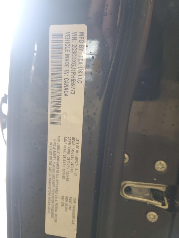 2023 DODGE CHARGER SCAT PACK VIN:2C3CDXGJ1PH659773