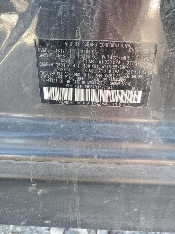 2024 SUBARU CROSSTREK SPORT VIN:4S4GUHF67R3722151