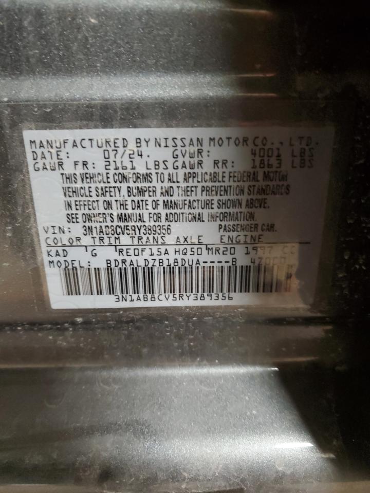 2024 NISSAN SENTRA SV VIN:3N1AB8CV5RY389356