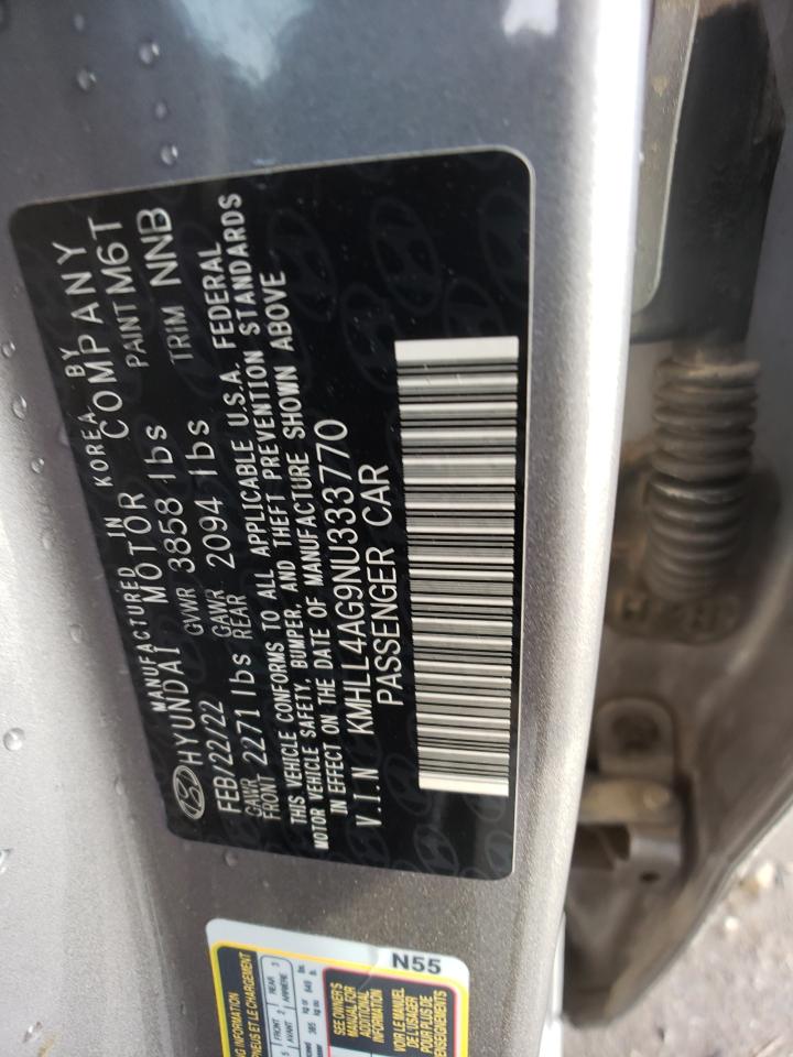 2022 HYUNDAI ELANTRA SE VIN:KMHLL4AG9NU333770