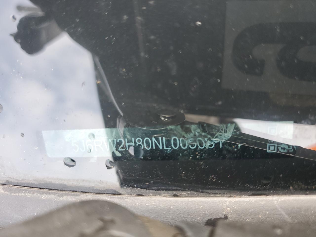 2022 HONDA CR-V EXL VIN:5J6RW2H80NL005081