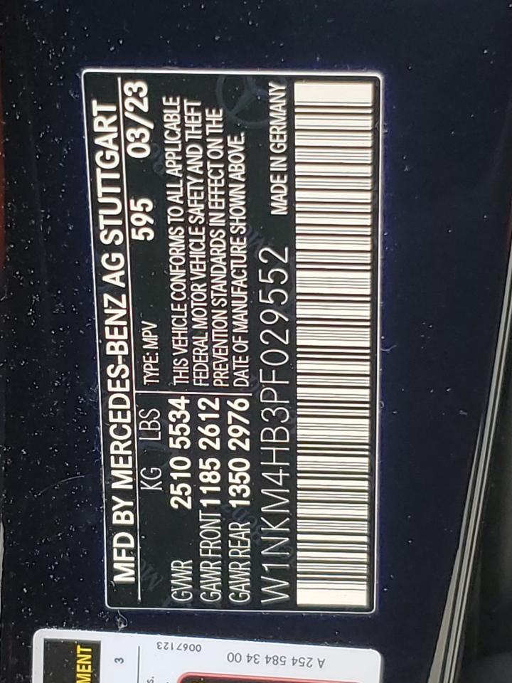 2023 MERCEDES-BENZ GLC 300 4MATIC VIN:W1NKM4HB3PF029552