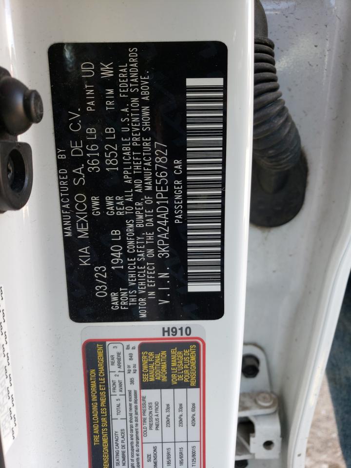 2023 KIA RIO LX VIN:3KPA24AD1PE567827