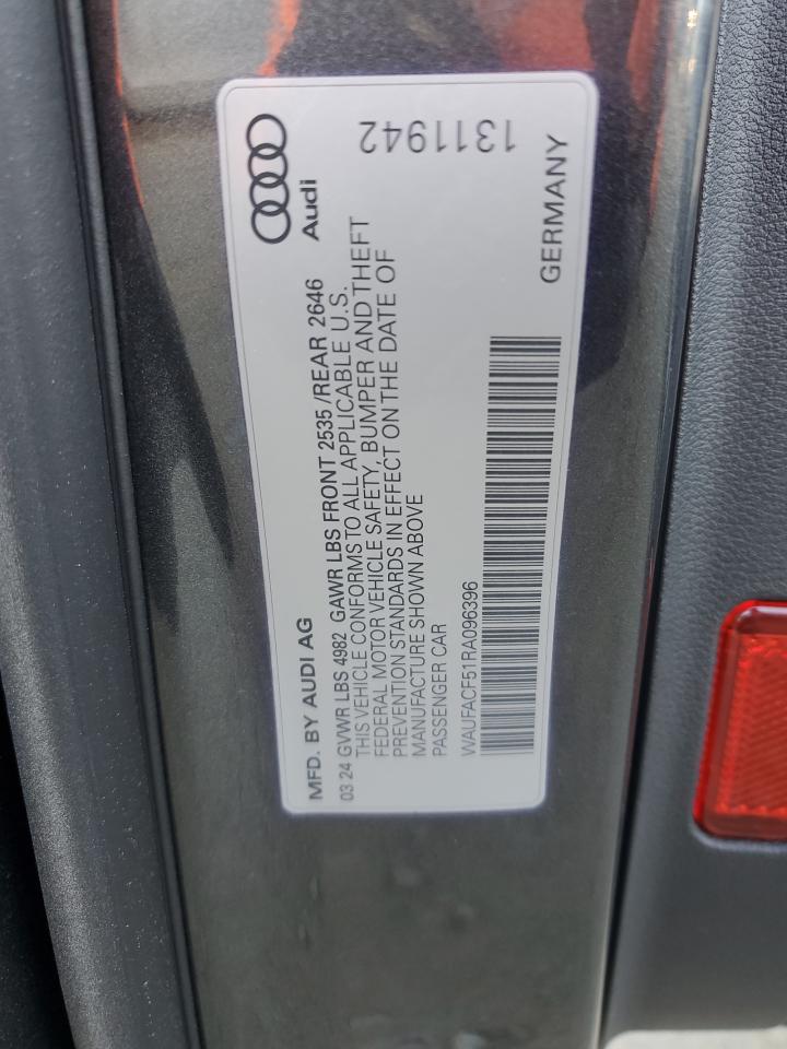 2024 AUDI A5 PREMIUM PLUS 45 VIN:WAUFACF51RA096396