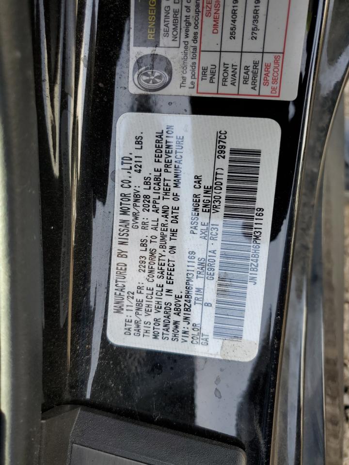 2023 NISSAN Z PERFORMANCE VIN:JN1BZ4BH6PM311169