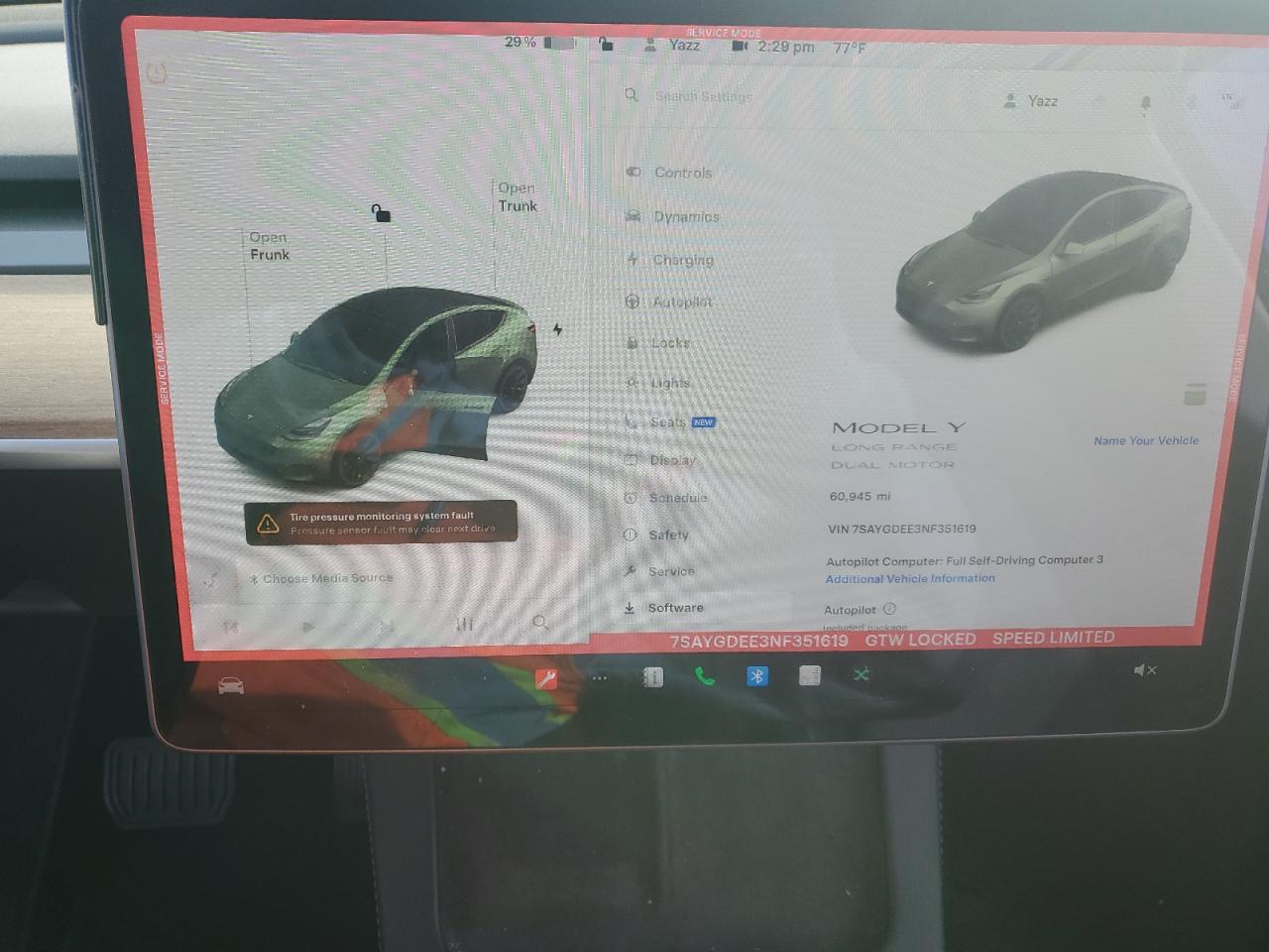 2022 TESLA MODEL Y  VIN:7SAYGDEE3NF351619