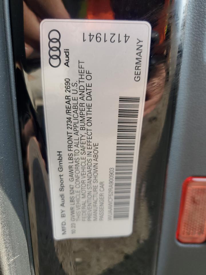 2024 AUDI RS5  VIN:WUAAWCF52RA900903