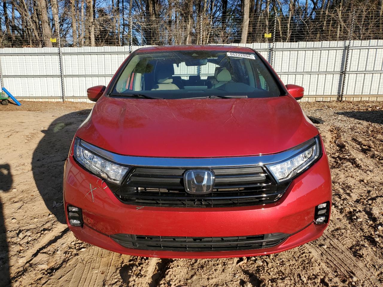 2022 HONDA ODYSSEY TOURING VIN:5FNRL6H80NB066939