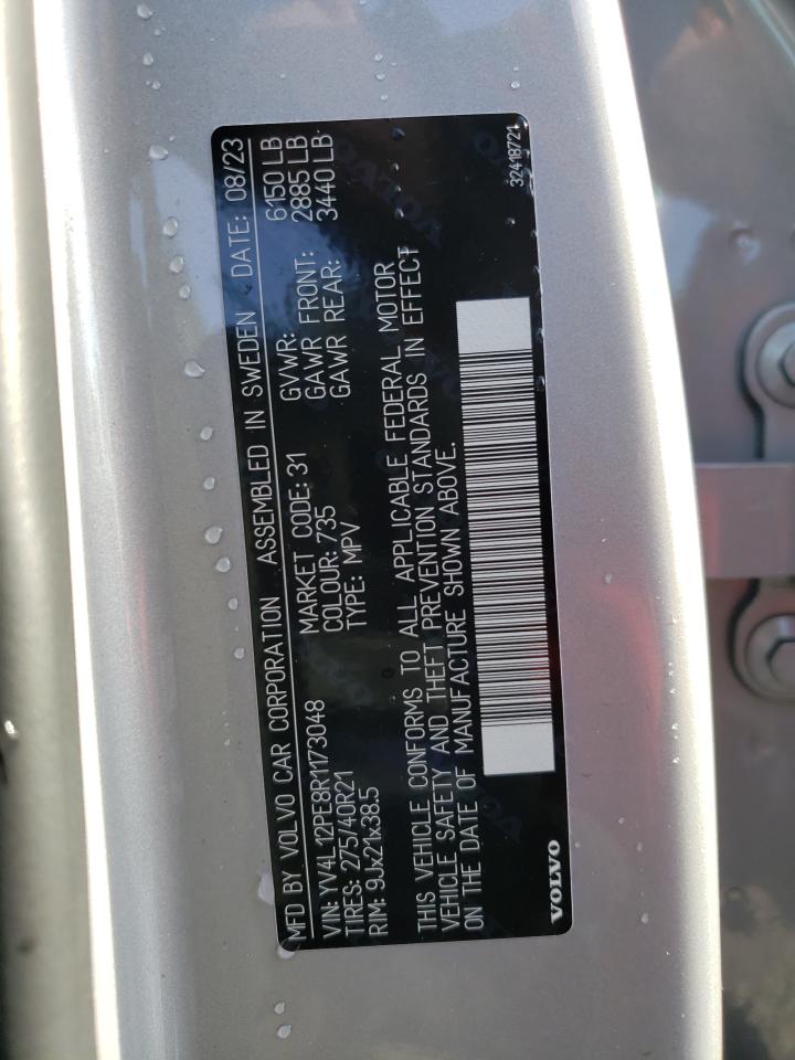 2024 VOLVO XC90 PLUS VIN:YV4L12PE8R1173048