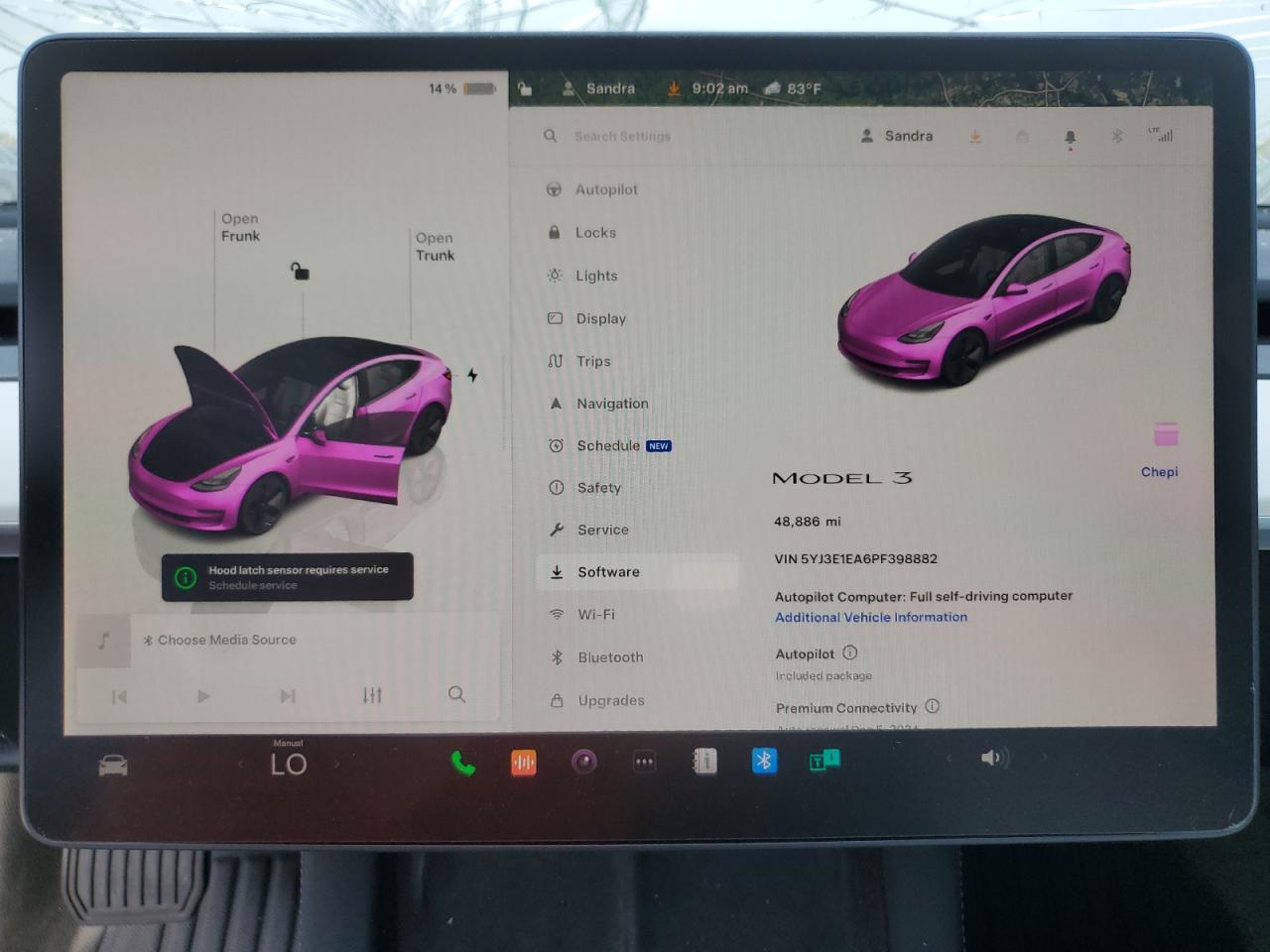 2023 TESLA MODEL 3  VIN:5YJ3E1EA6PF398882