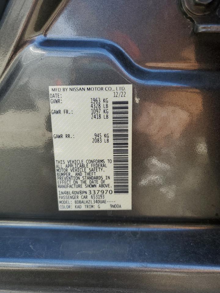 2023 NISSAN ALTIMA SV VIN:1N4BL4DV8PN337970