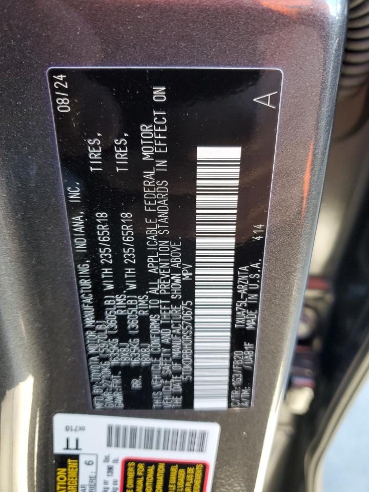 2024 TOYOTA HIGHLANDER LE VIN:5TDKDRBH0RS570675